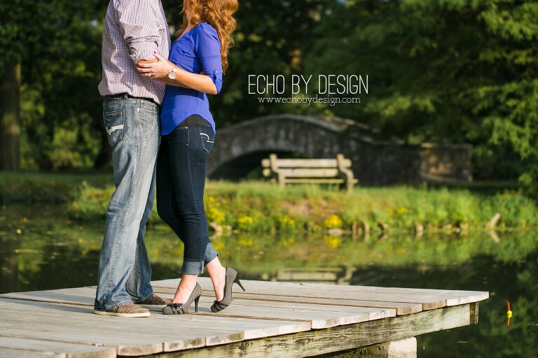 Engagement session on the dock