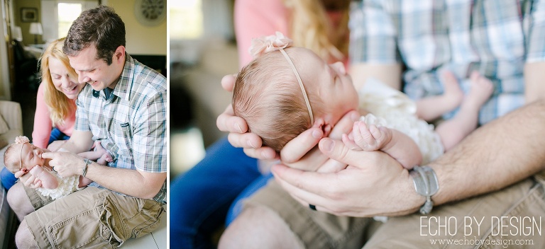 Dad Holds Newborn Baby
