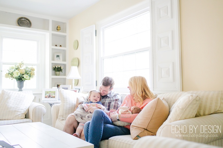 Family on Couch during Lifestyle Session