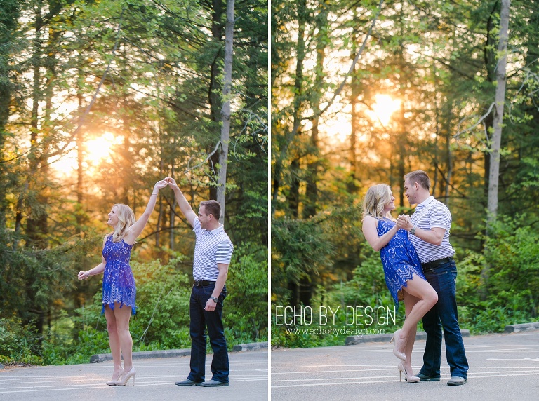 Hocking Hills Cedar Falls Engagement Photo
