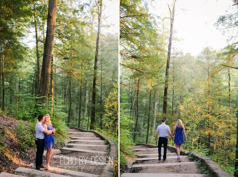 Hocking Hills Cedar Falls Engagement Photo