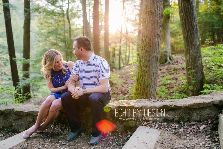 Hocking Hills Cedar Falls Engagement Photo