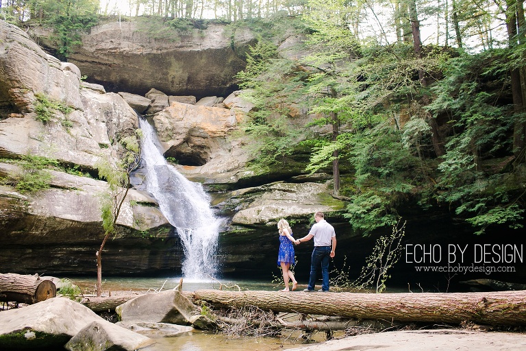 Hocking Hills Cedar Falls Engagement Photo