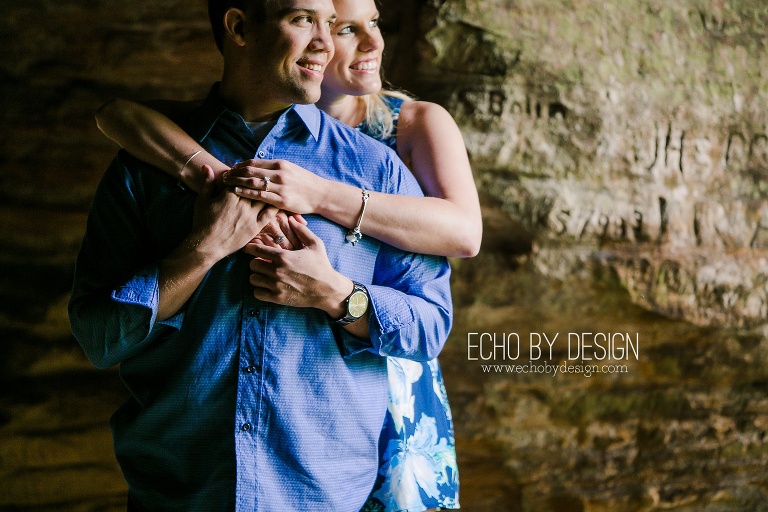 Hocking Hills Rock House Engagement Photo