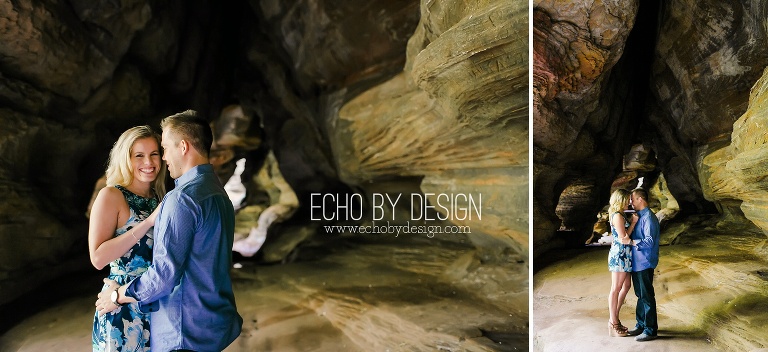Hocking Hills Rock House Engagement Photo