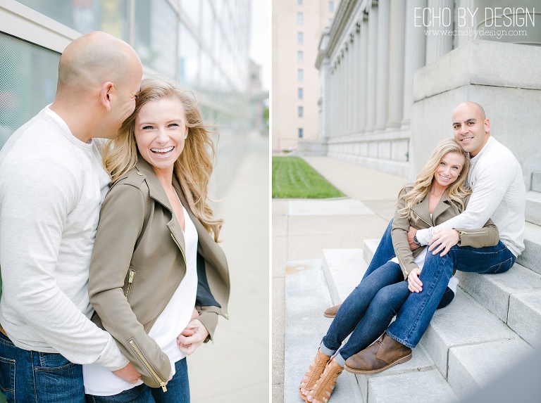 Downtown Dayton Engagement Photo at Schuster Center