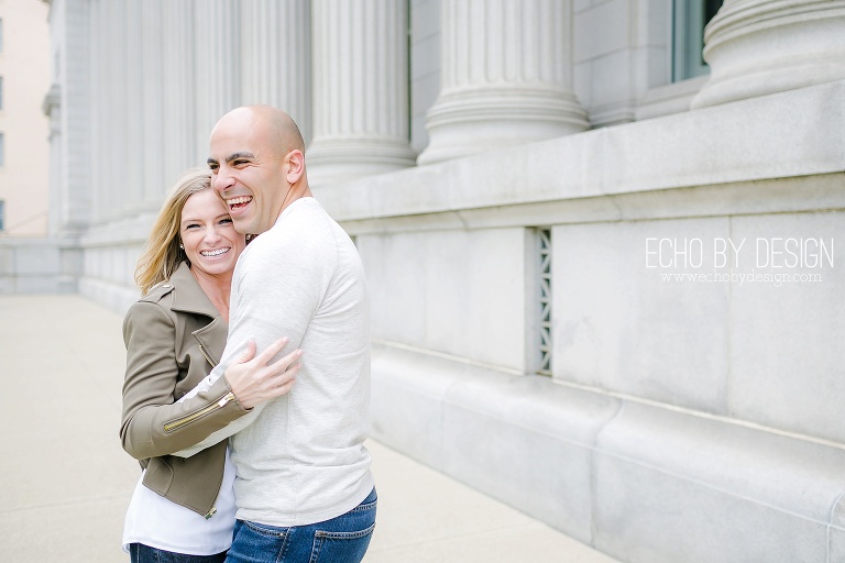 Engagement Photo in Downtown Dayton