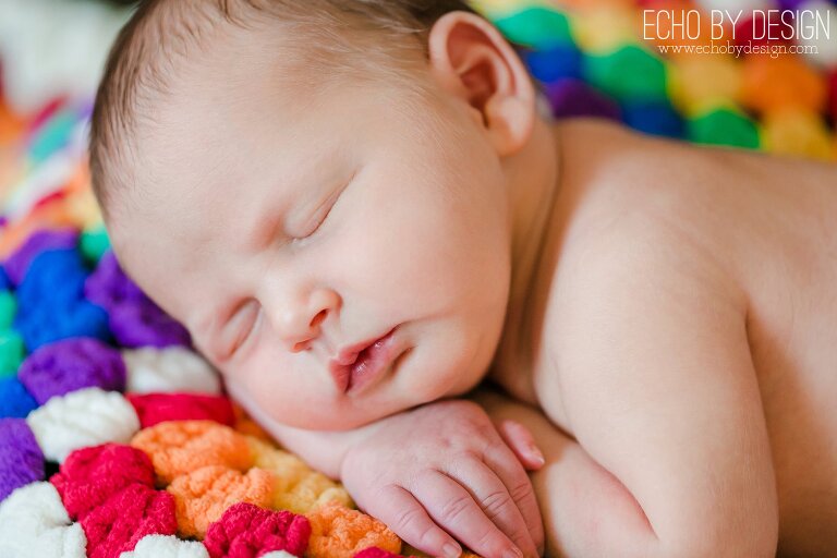 Rainbow Baby Photo with Echo by Design